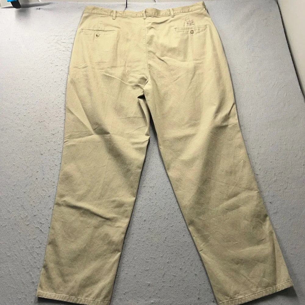 Vintage Polo Ralph Lauren Polo Chino Pants Khaki Tan Pleated 42x32 Mens